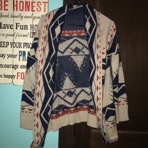 patterned cardigan